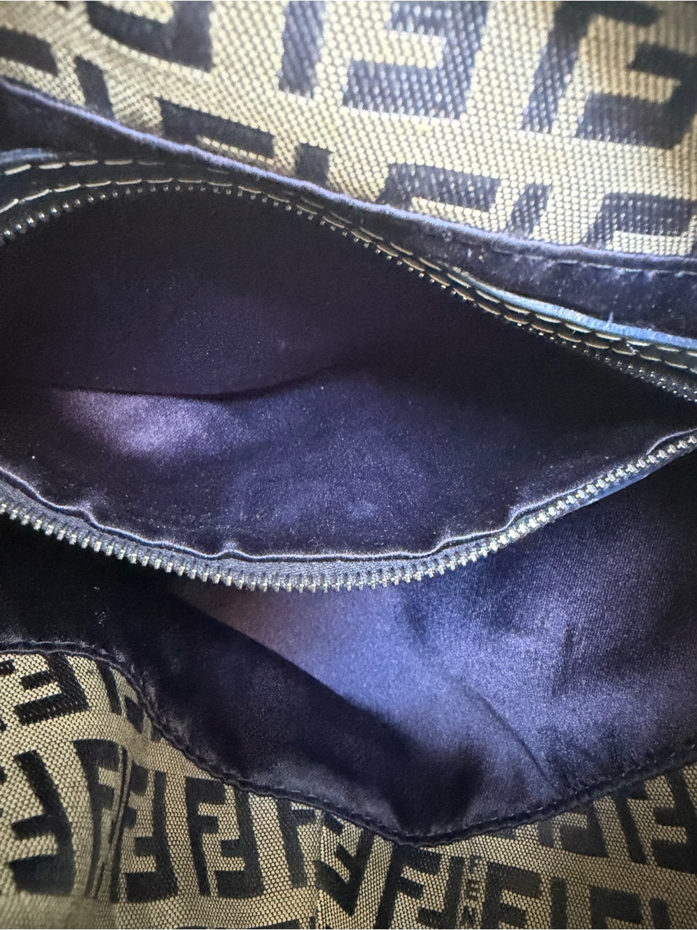 Vintage Fendi Zucca Monogram Canvas Hobo Shoulder Bag - Picture 16 of 16